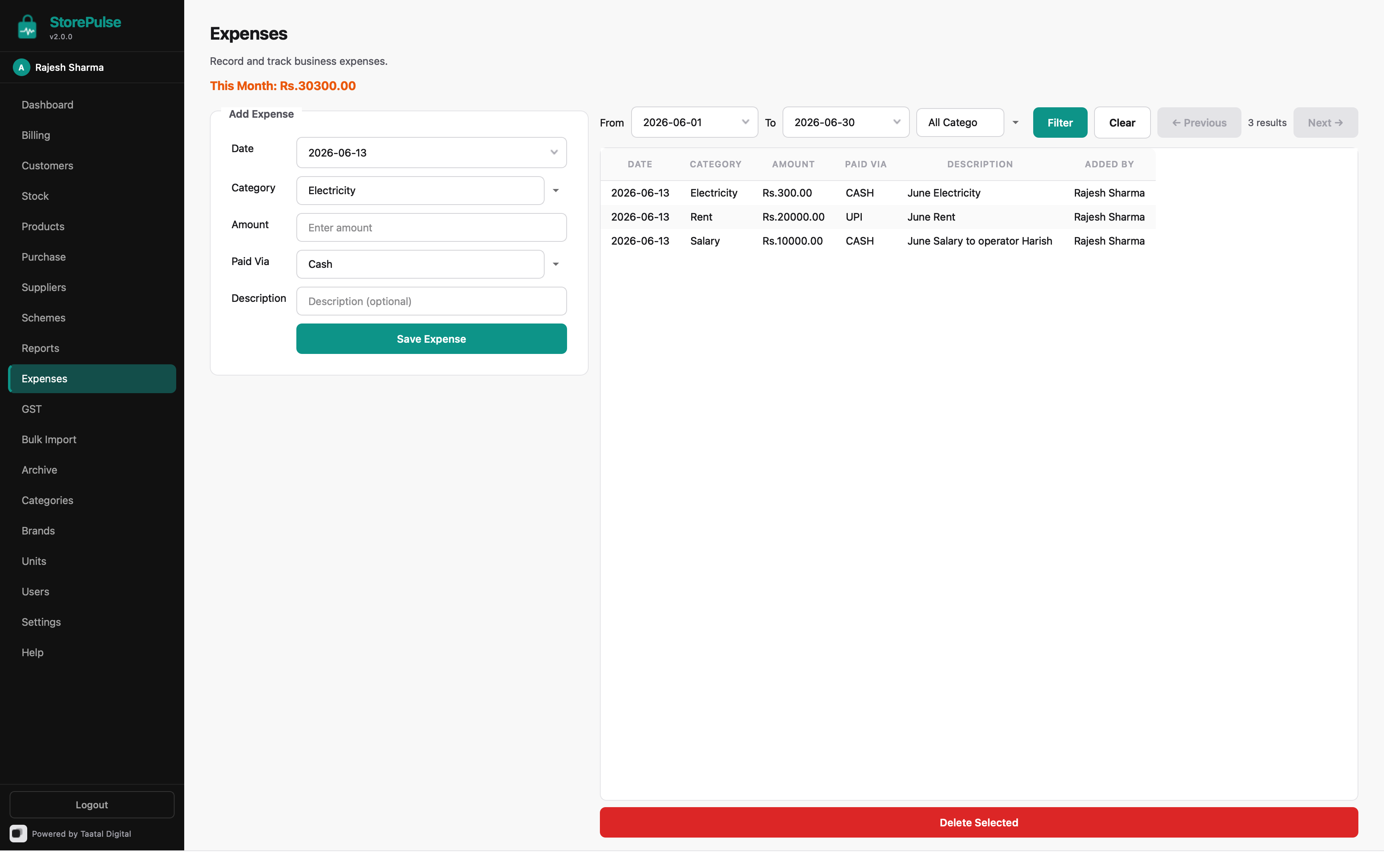 Expense Tracking